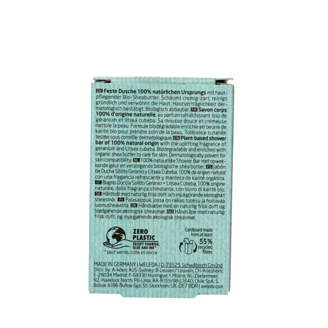 Weleda Jabón de ducha sólido geranio + litsea cubeba 75 g