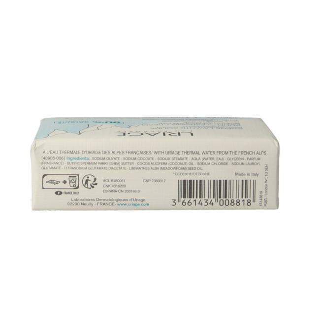 Uriage Thermalwasser Crème Lavante Solide 125 Gramm