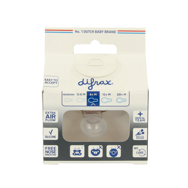 Difrax Natural Soother 6+ Months Assorted 1 Piece