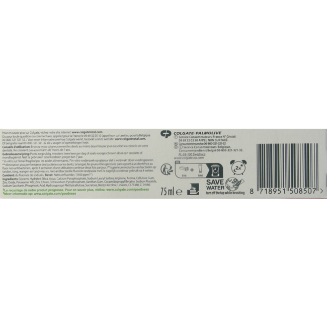 Colgate Toothpaste Total Visible Action 75 Millilitres
