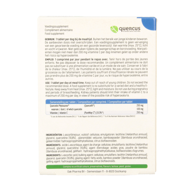 Quercus Quercetin 60 Tablets