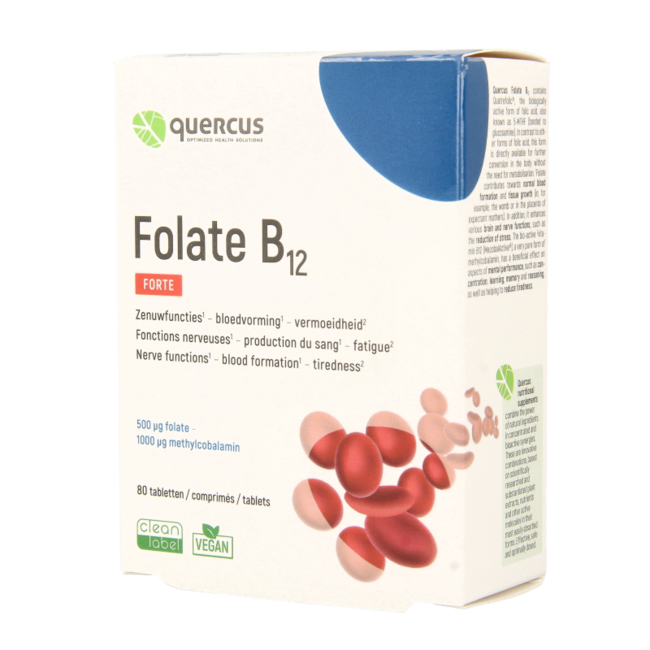 Quercus Folate B12 80 tabletek