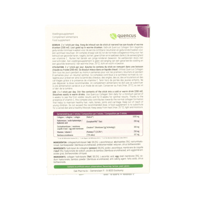 Quercus Collagen Skin 20 Pièces