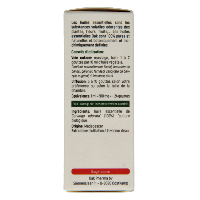 Oak Ylang ylang totum organic 10 Millilitres