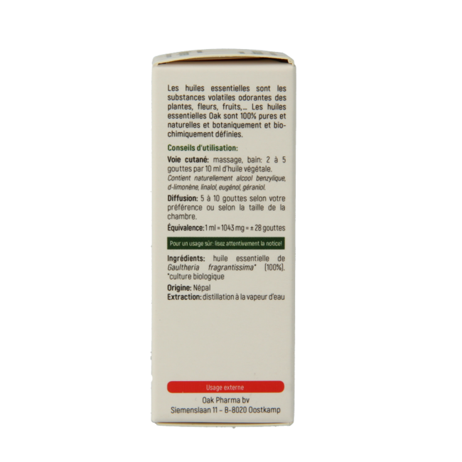 Oak Wintergreen organic 10 Millilitres