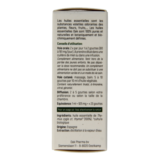 Oak Thymian Thymol Bio 10 ml
