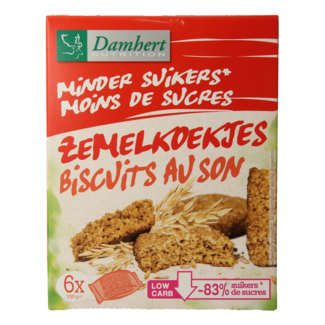 Damhert Damhert Bran biscuit less sugar 150 Gram