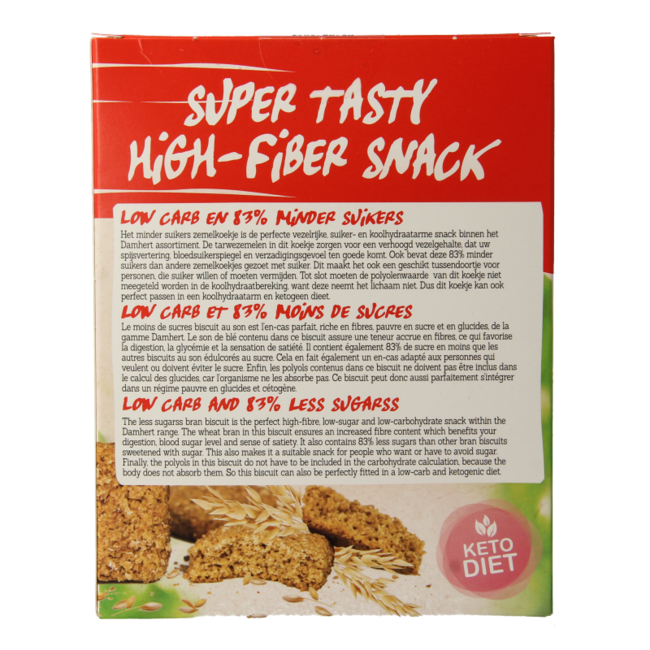 Damhert Bran Biscuit reduced sugar 150g