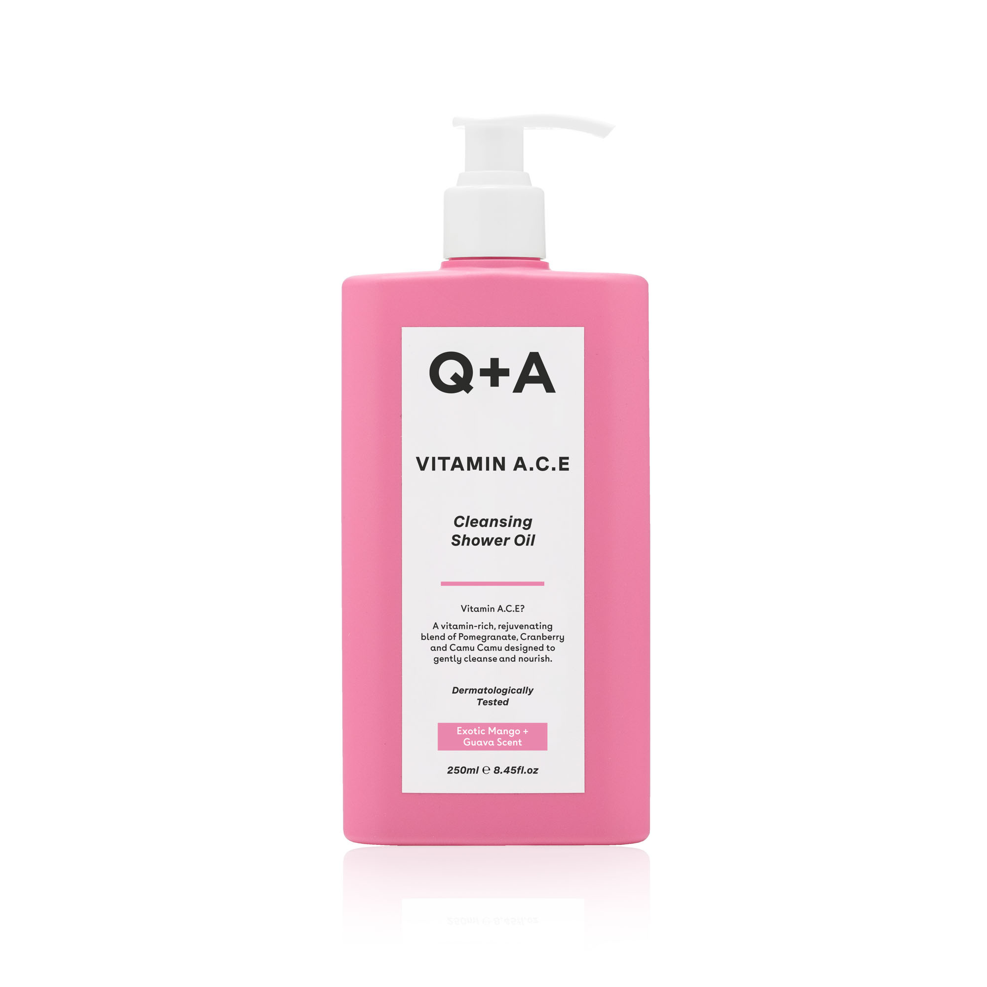 Q+A Olio doccia detergente vitamine A E C 250 Millilitri