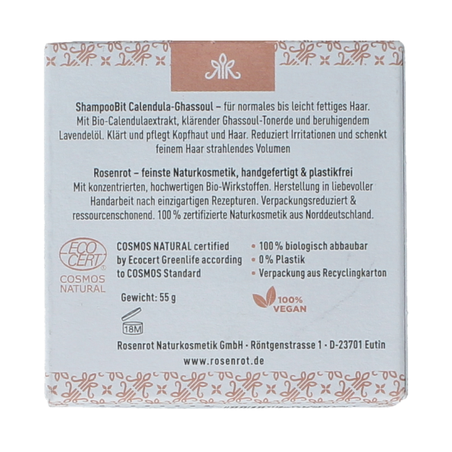 Solid shampoo calendula ghassoul 55 Gram