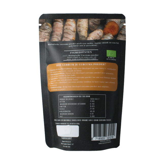 Curcuma poeder bio 150 Gram
