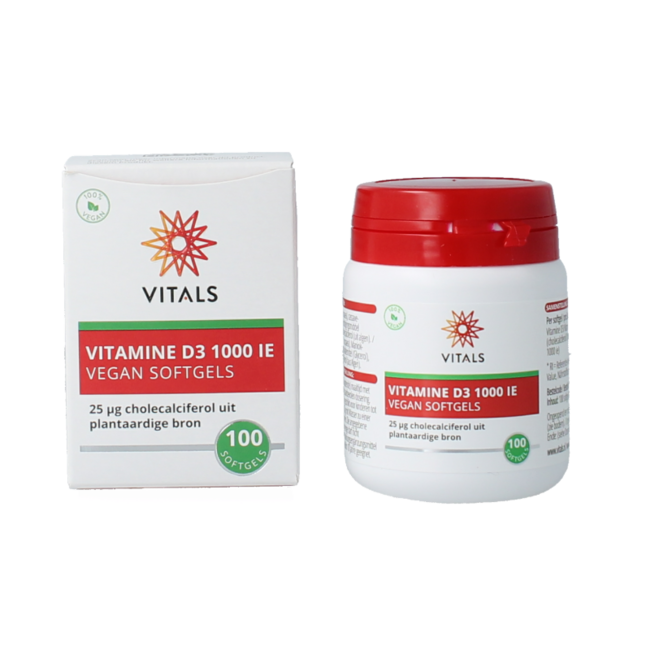 Vitamine D3 1000 UI végétalienne 100 capsules molles