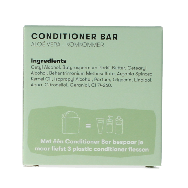 Barre d'après-shampoing aloe vera & concombre 45 grammes