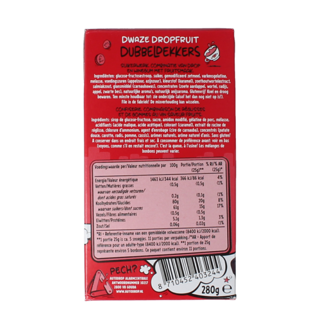 Dubbeldekkers 280 Gramos