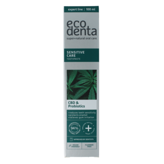 Ecodenta Toothpaste sensitive CBD probiotics expert line 100 Millilitre
