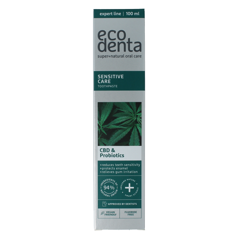Ecodenta Dentifricio sensitive CBD probiotici expert line 100 Millilitri