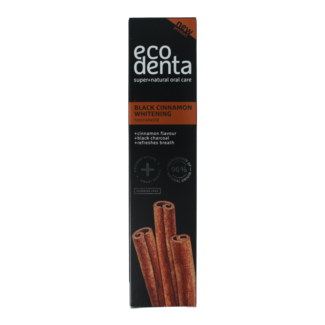 Ecodenta Zahnpasta Whitening Zimt Black Line 100 Milliliter