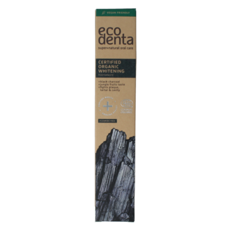 Ecodenta Whitening charcoal toothpaste organic 75 Millilitres