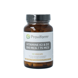 Proviform Vitamine K2 200mcg & D3 75mcg 120 Vegetarische capsules