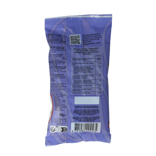 Mixed nuts maple & chili organic 45 Gram