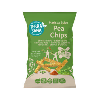 TerraSana Bio-Erbsenchips Harissa 75 Gramm