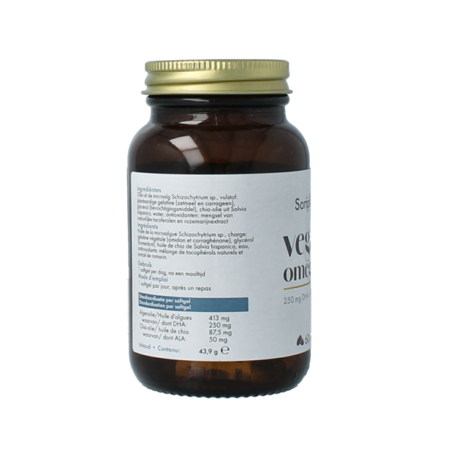 Omega 3 DHA + ALA vegano 60 cápsulas blandas