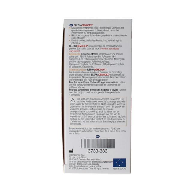 Blephademodex cleansing wipes 30 Pieces