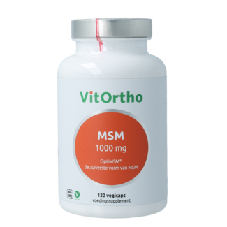 VitOrtho MSM 1000mg OptiMSM 120 cápsulas vegetarianas