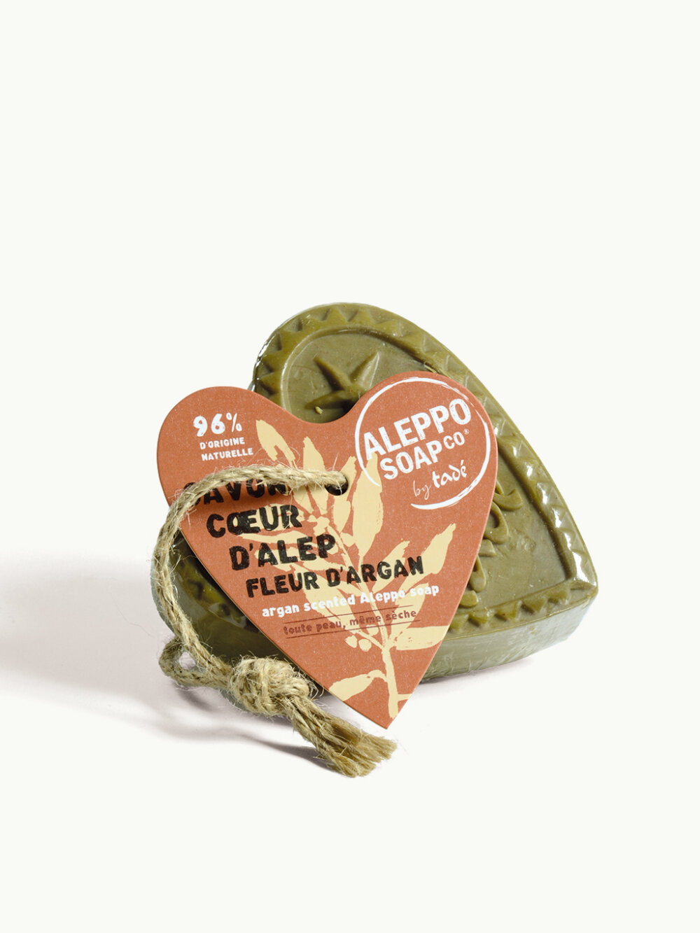 Aleppo Soap Co Savon d'Alep flor de argán con cuerda 150 gramos