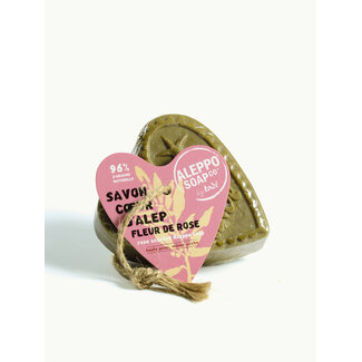 Aleppo Soap Co Jabón de Alepo flor de rosa con cuerda 150 Gramos
