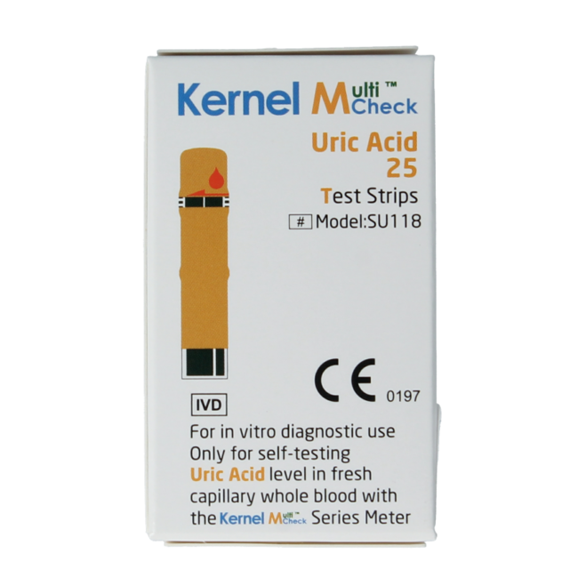 Multicheck urinezuur teststrip 25 Stuks