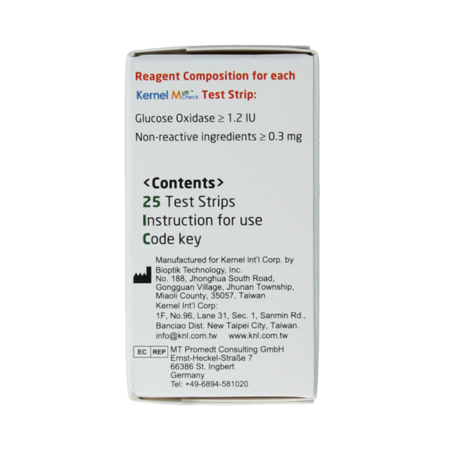 Multicheck glucose test strips 25 Pieces