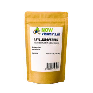 Nowvitamins.nl Fibres de Psyllium 500mg 200 Capsules