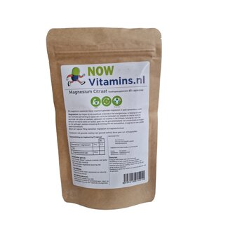 Nowvitamins.nl Citrato de magnesio 60 cápsulas