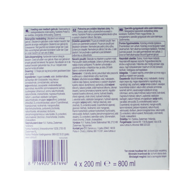 Protéine chocolat 200 ml 4 unités