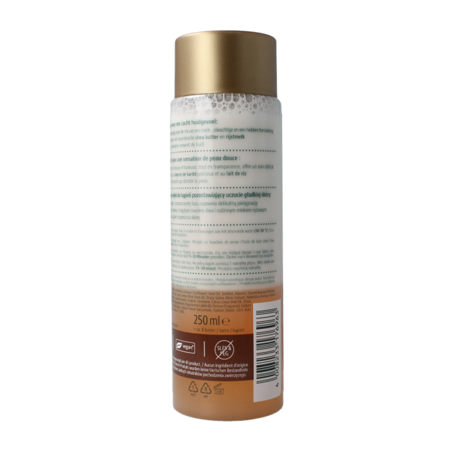 Bain huile & lait 2 phases karité & lait de riz 250 millilitres
