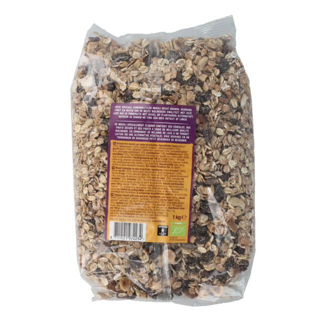 Muesli nuts fruit organic 1 Kilogram