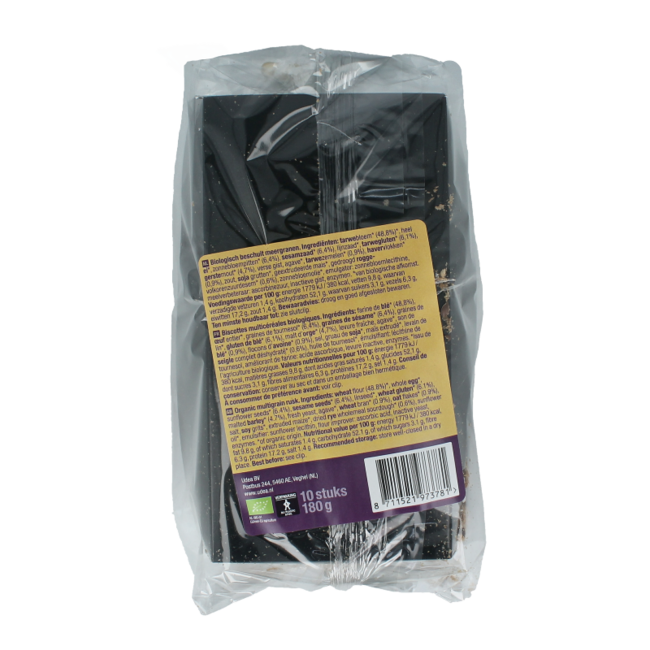 Biscotes multicereales bio 10 Unidades