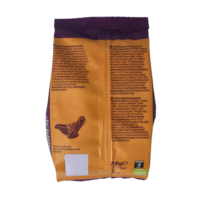 Polvo para salsa vegetariano bio 200 Gramos