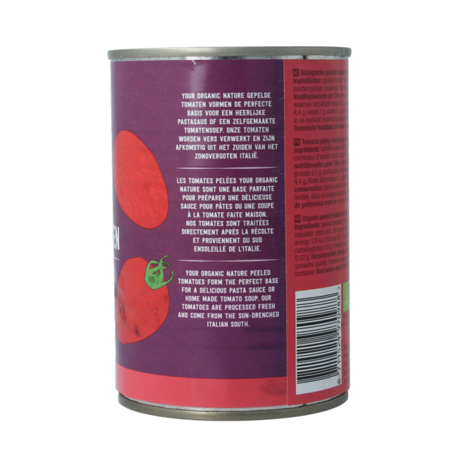 Organic peeled tomatoes 400 Gram