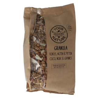Your Organic Nature Granola noix de coco, noix et graines bio 375 grammes