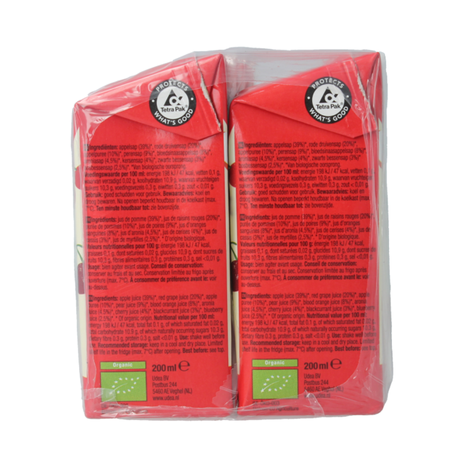 Rood fruitsap bio 1200 Milliliter