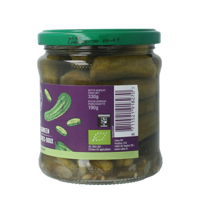Sweet and sour gherkins 330 Gram