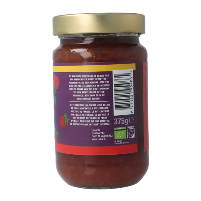 Fruit spread strawberry organic 375 Gram