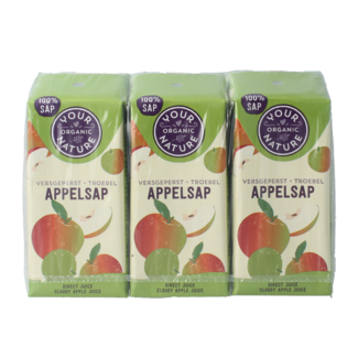 Your Organic Nature Apple juice organic 200ml 6 Pieces
