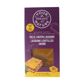 Your Organic Nature Lasagnes aux lentilles jaunes bio 250 grammes
