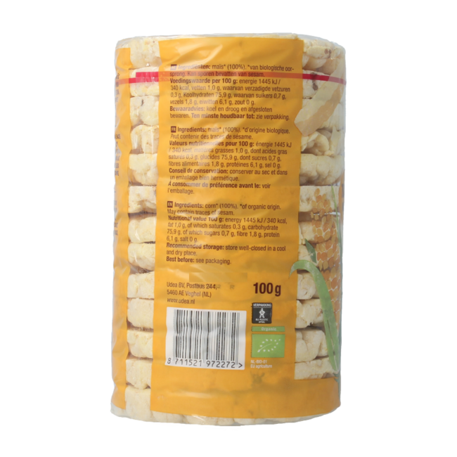 Galettes de maïs bio 100,00 grammes