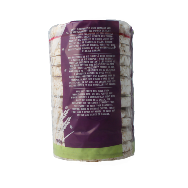 Rice cakes unsalted organic 100 Gram