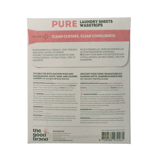 Feuilles de lavage brise printanière 16 pièces