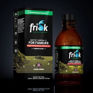 Frisk Omega 3 al limone per la famiglia 200 Millilitri